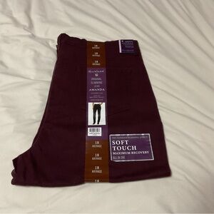 Burgundy Soft Touch Jeans